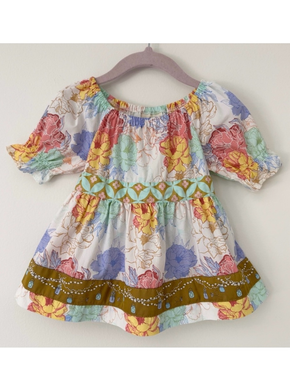 Matilda Jane Hello Lovely Floral Mixed Print Baby Girls Dress Size 18-24m